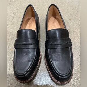Madewell Corinne lug sole loafers in black leather